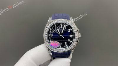 PPF Patek Philippe Aquanaut 40mm 9015 Movement Blue/Black/Green Face WG Case Watch